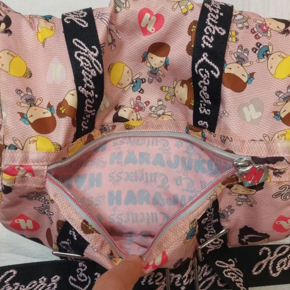 Y2K Harajuku Lovers Balerina Girls Dolls Pink Purse Messenger Bag Shoulder Strap